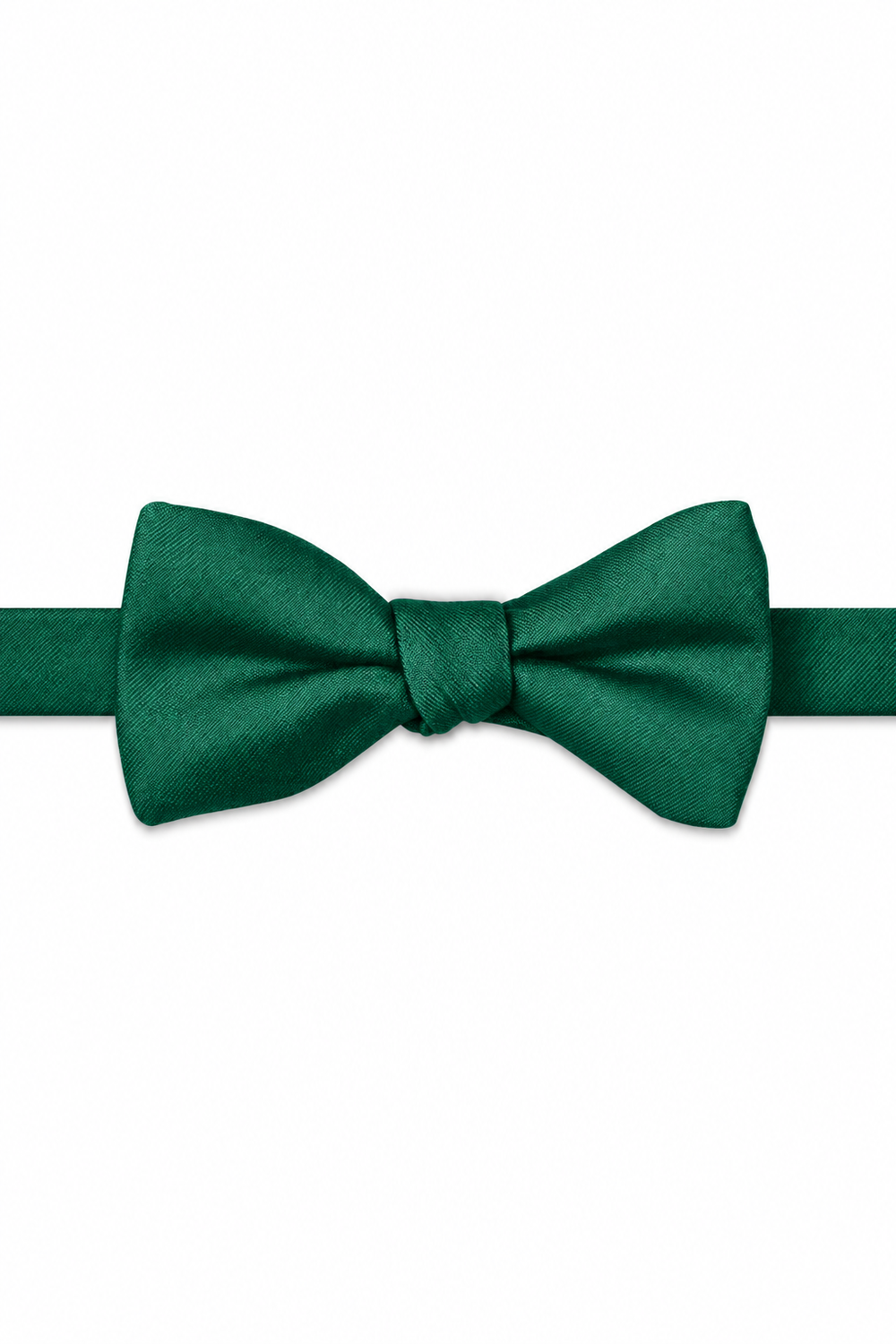 Emerald Modern Solid Bow Tie - pre-tied bow tie, front view