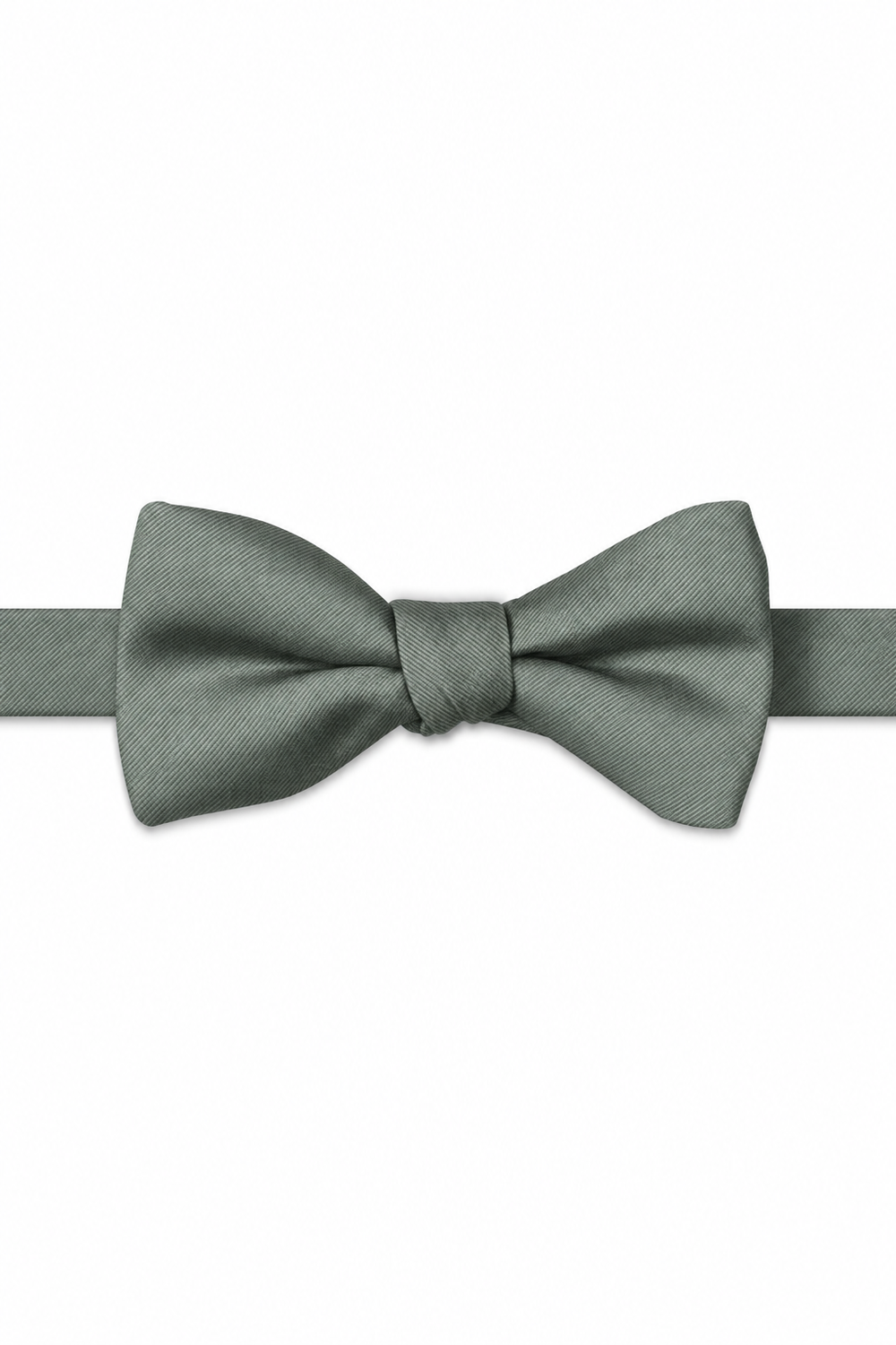 Evergreen Modern Solid Bow Tie - pre-tied bow tie, front view