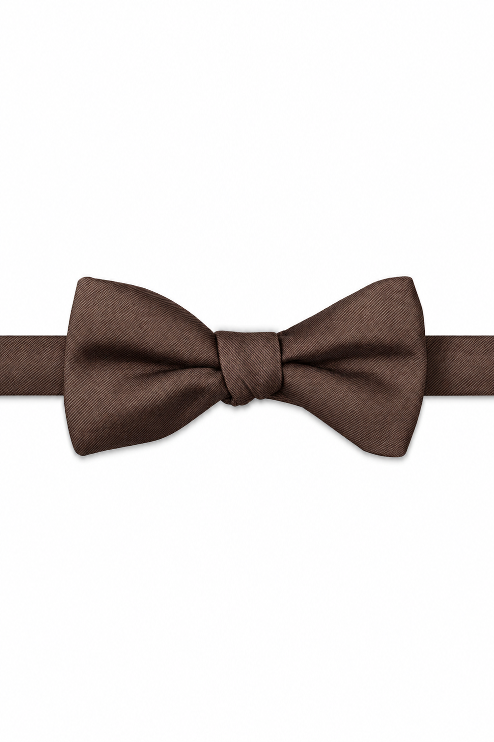 Fawn Modern Solid Bow Tie - pre-tied bow tie, front view
