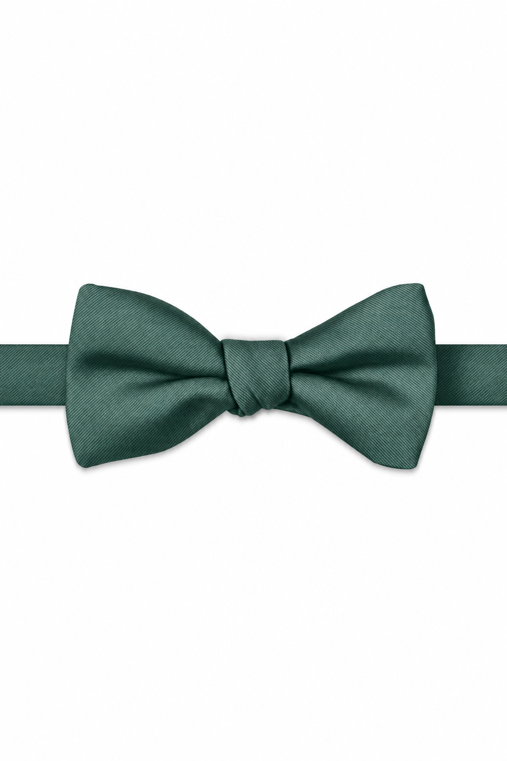 Forest Modern Solid Bow Tie - pre-tied bow tie, front view