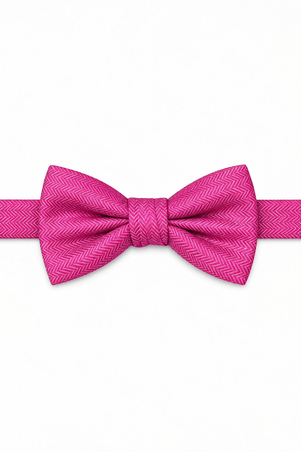Cardi Fuchsia Herringbone Bow Tie