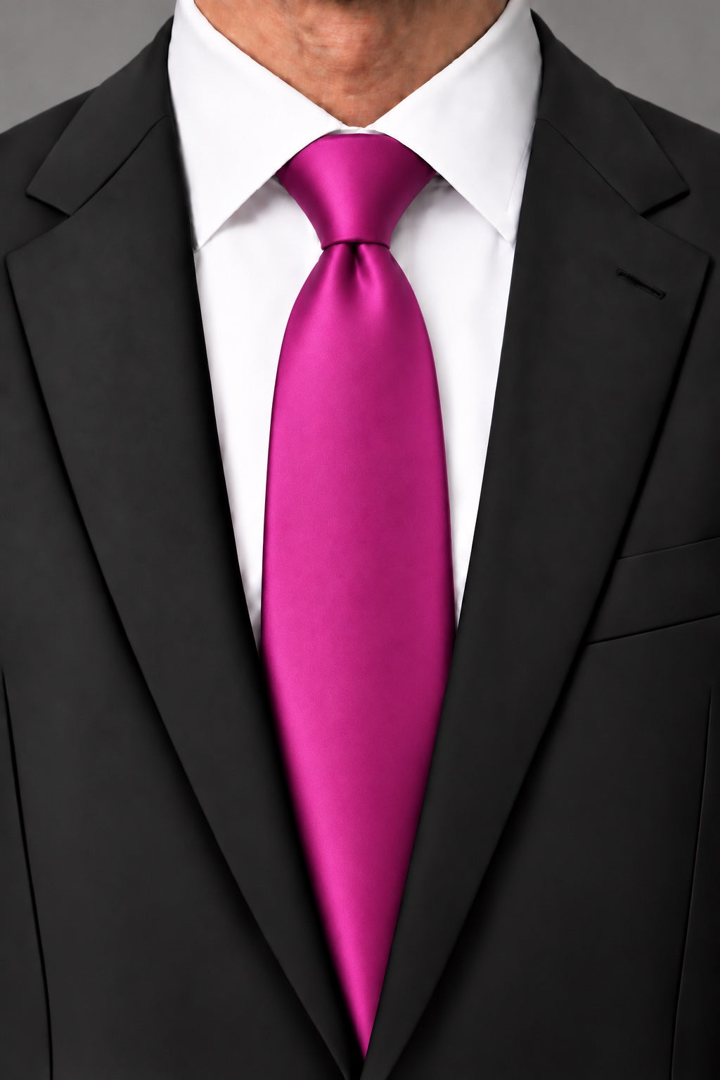 Cardi Fuchsia Luxury Satin Necktie