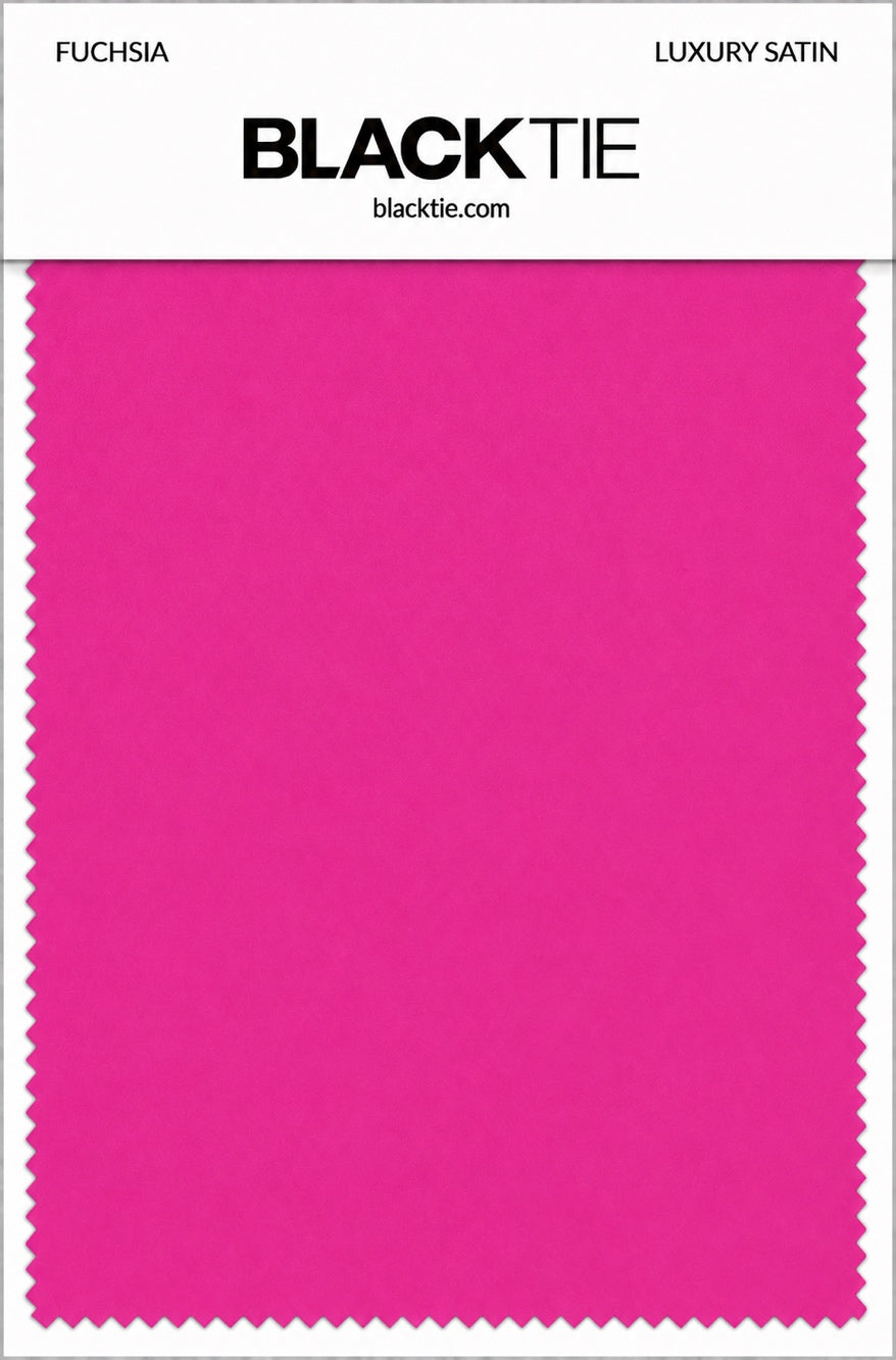 Fuchsia Luxury Satin fabric swatch card