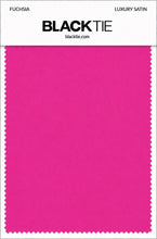 Fuchsia Luxury Satin fabric swatch card