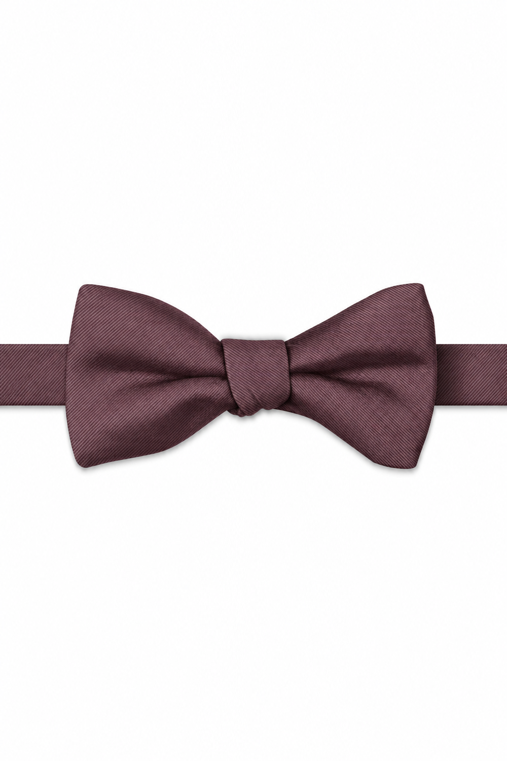 Garnet Modern Solid Bow Tie - pre-tied bow tie, front view