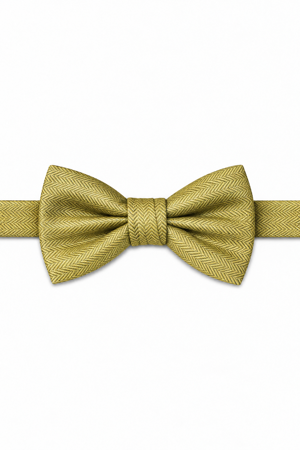 Cardi Gold Herringbone Bow Tie