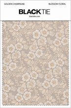 Ted Stanford Golden Champagne Blossom Floral Necktie