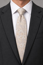 Ted Stanford Golden Champagne Blossom Floral Necktie