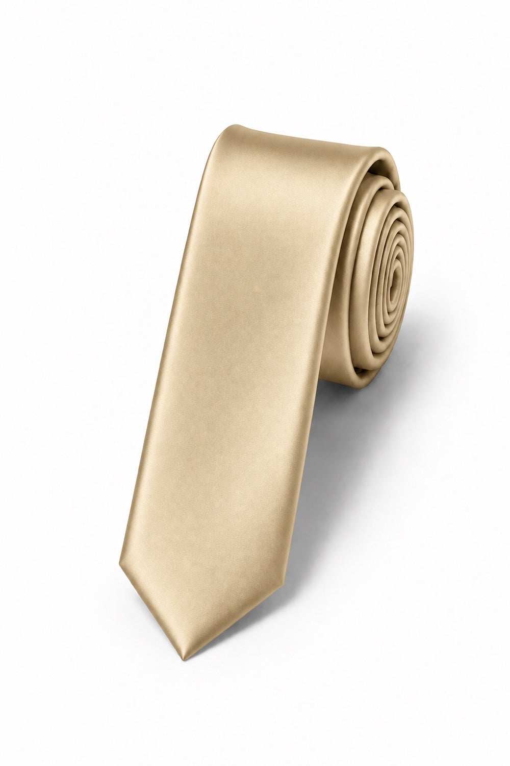 Cardi Golden Luxury Satin Skinny Necktie