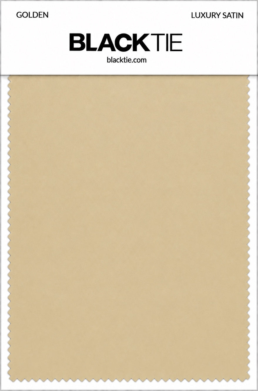 Golden Luxury Satin fabric swatch card