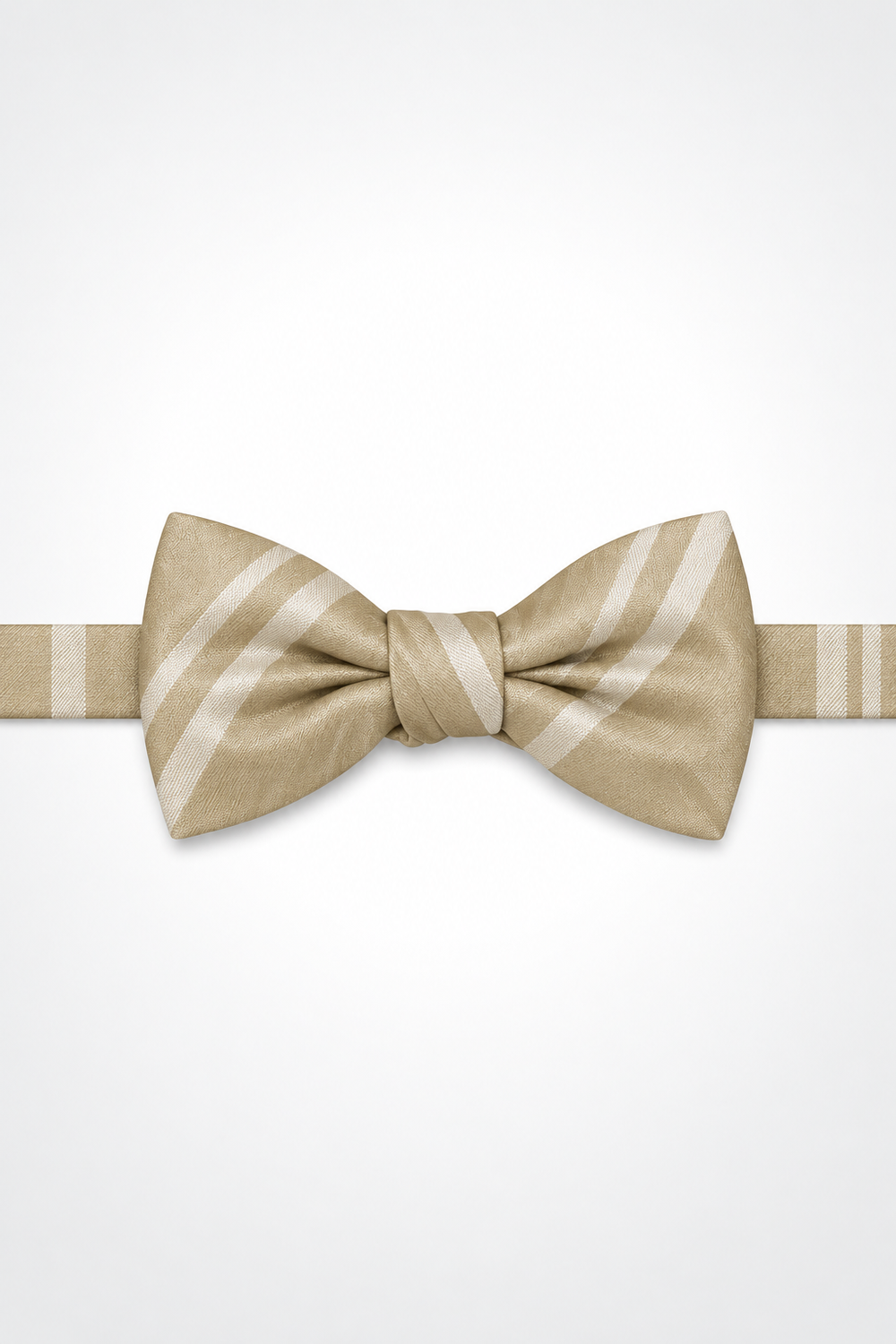 Cardi Pre-Tied Golden Striped Satin Bow Tie