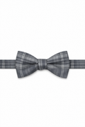Cardi Pre-Tied Grey Madison Plaid Bow Tie