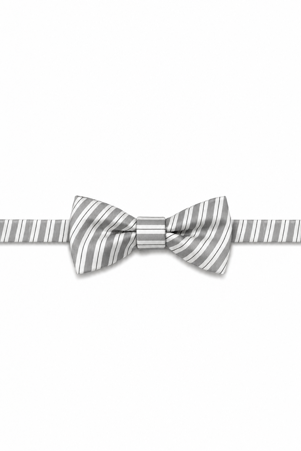 Cardi Pre-Tied Grey Newton Stripe Bow Tie