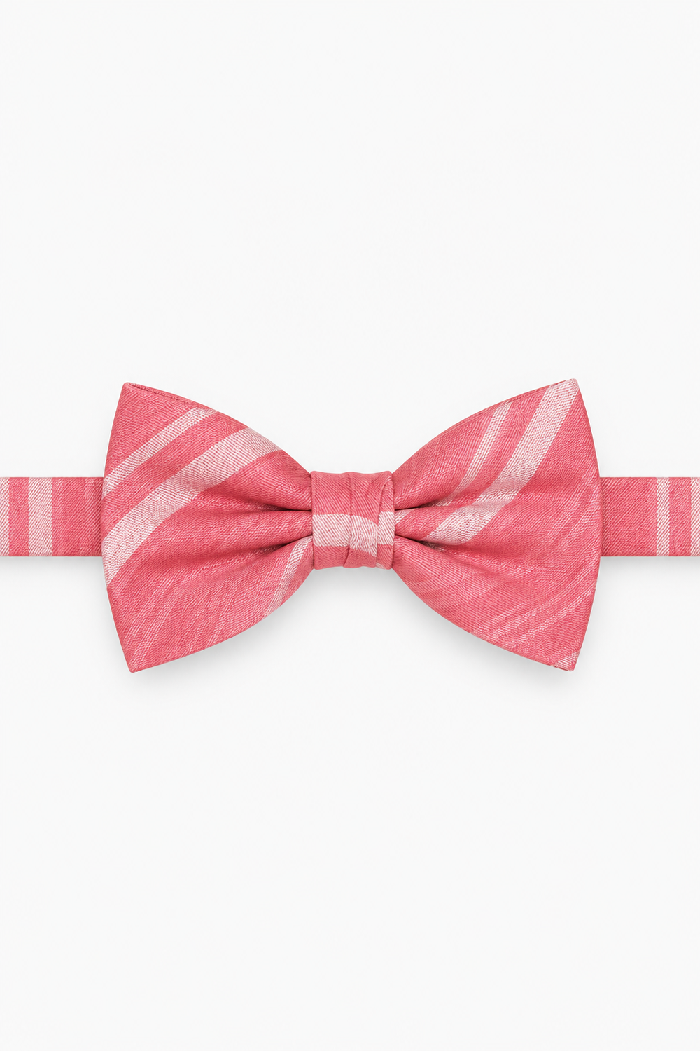 Cardi Pre-Tied Guava Striped Satin Bow Tie