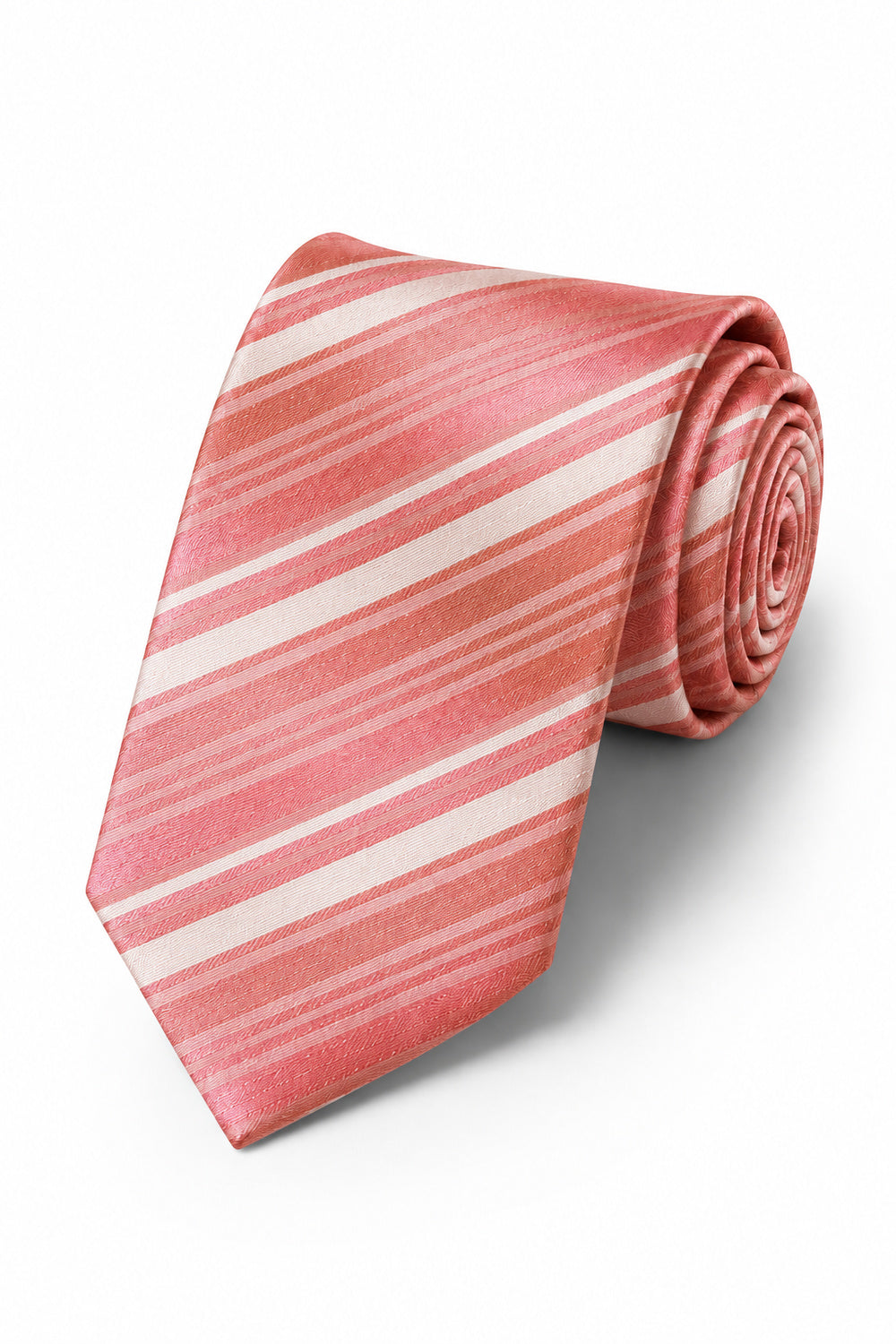 Cardi Guava Striped Satin Necktie