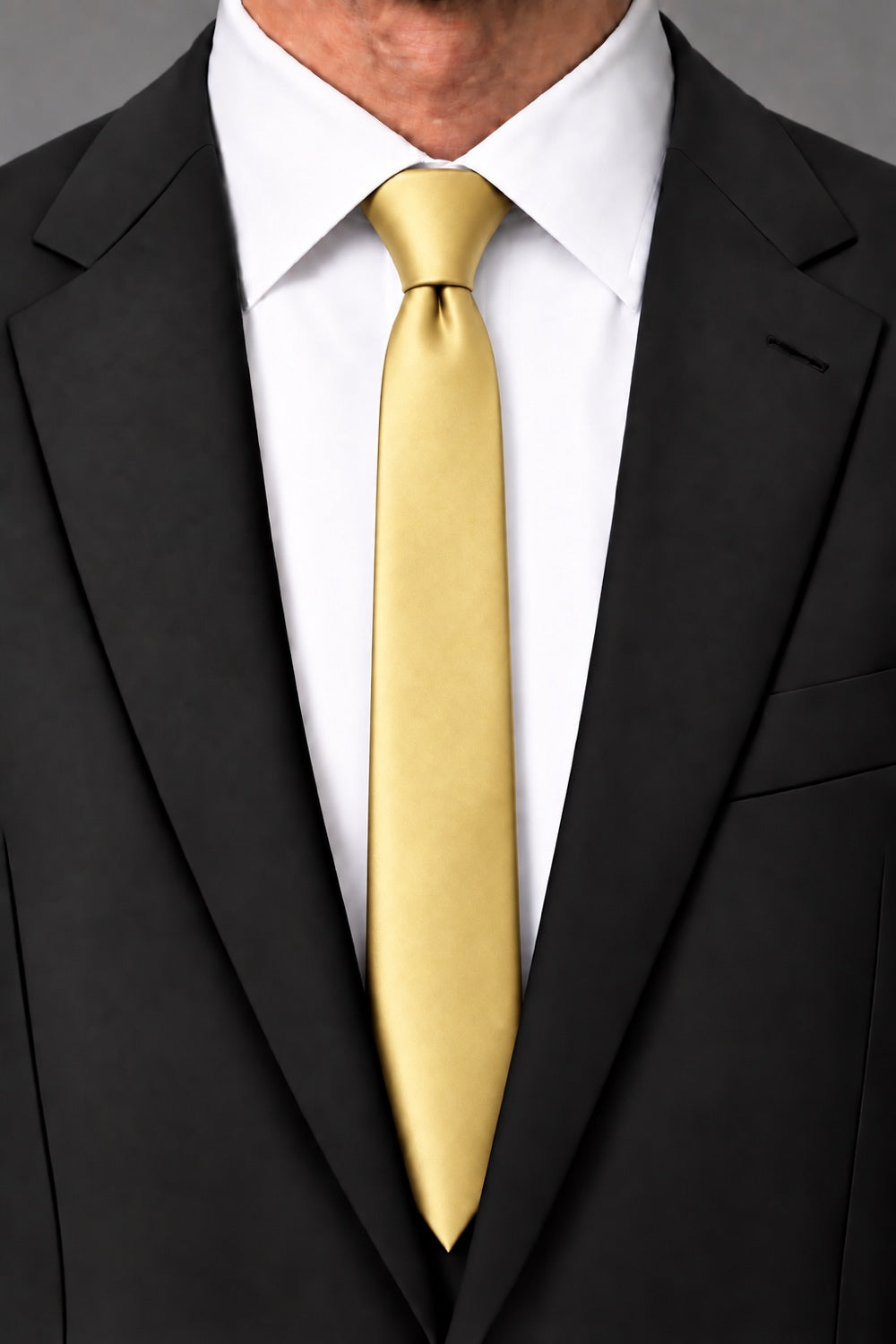 Cardi Harvest Maize Luxury Satin Skinny Necktie