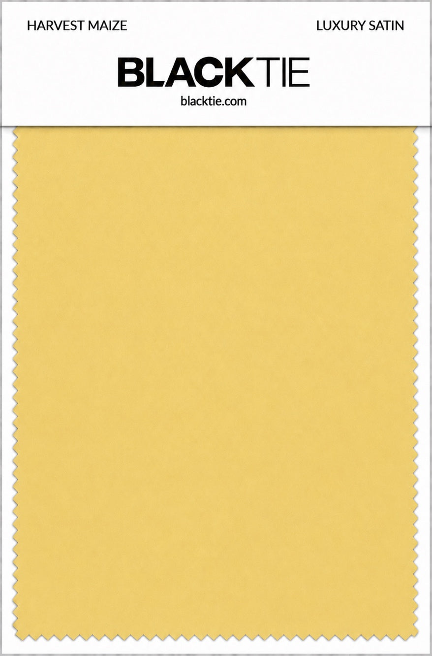 Harvest Maize Luxury Satin fabric swatch card