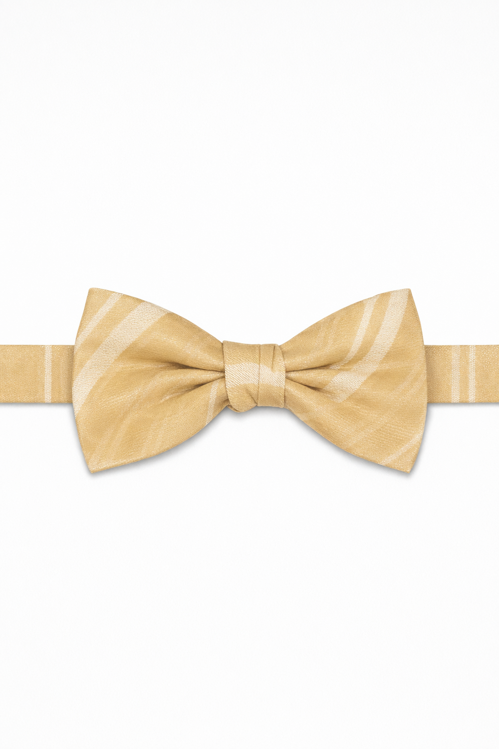 Cardi Pre-Tied Harvest Maize Striped Satin Bow Tie