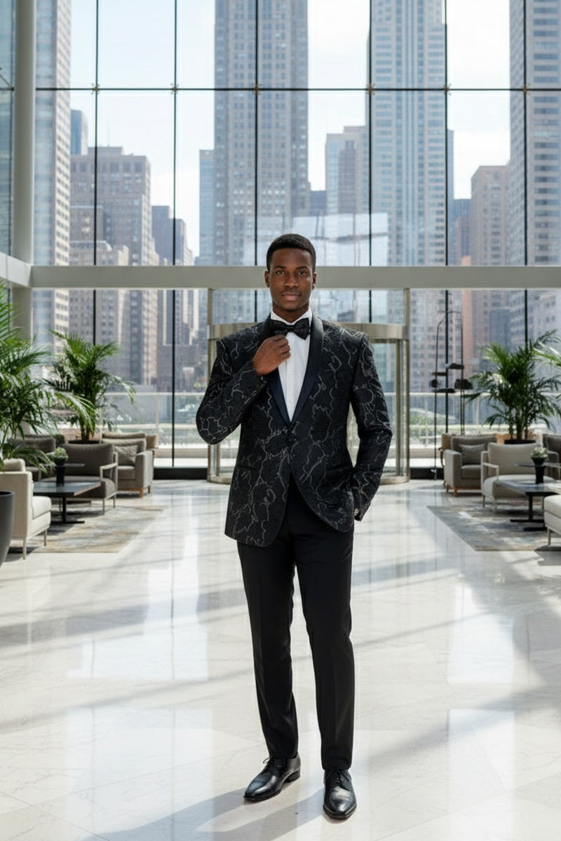 Xander Xiao "Havana" Black Tuxedo Jacket