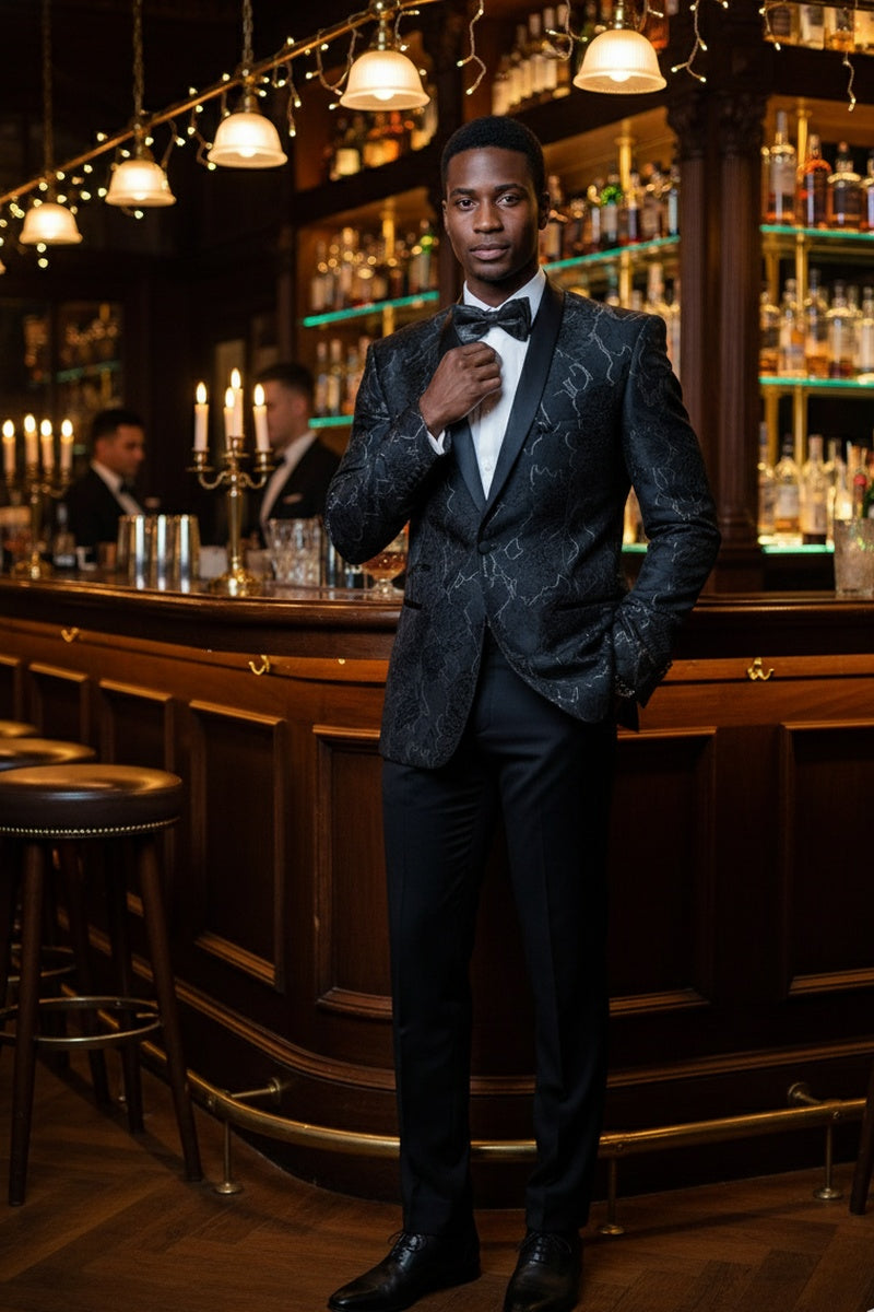 Xander Xiao "Havana" Black Tuxedo Jacket