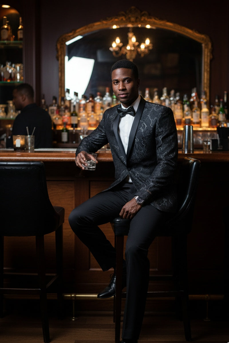 Xander Xiao "Havana" Black Tuxedo Jacket