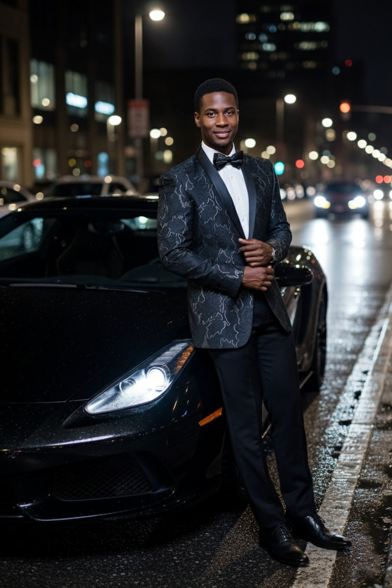 Xander Xiao "Havana" Black Tuxedo Jacket