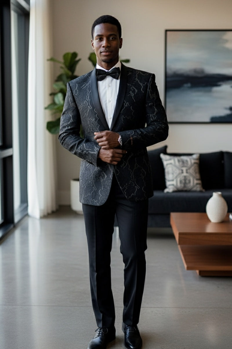 Xander Xiao "Havana" Black Tuxedo Jacket
