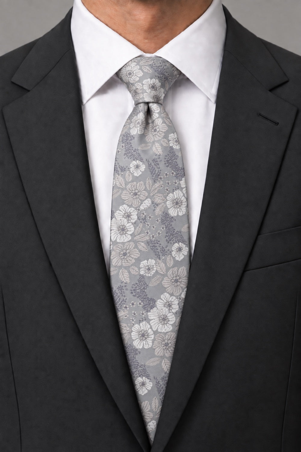 Ted Stanford Heather Blossom Floral Necktie