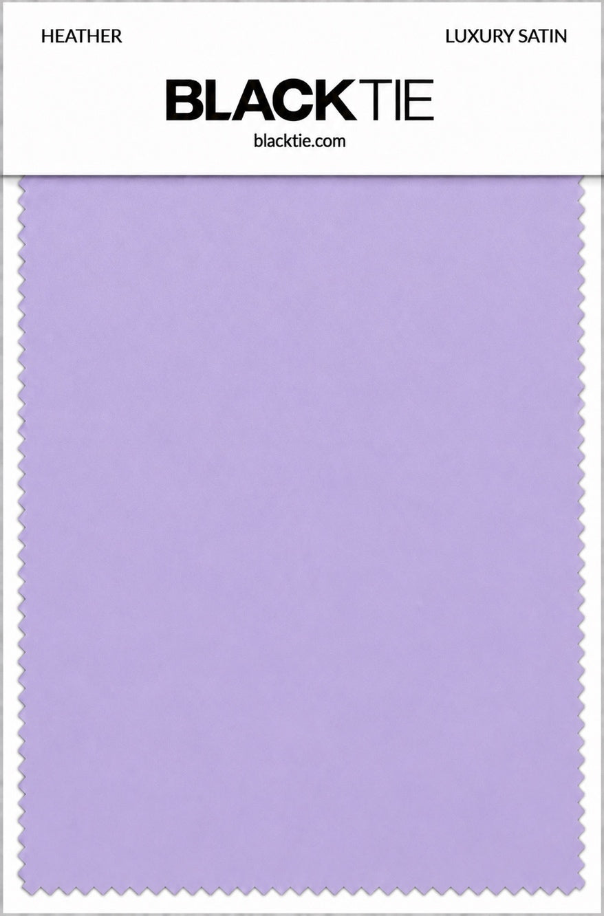 Heather Luxury Satin fabric swatch card
