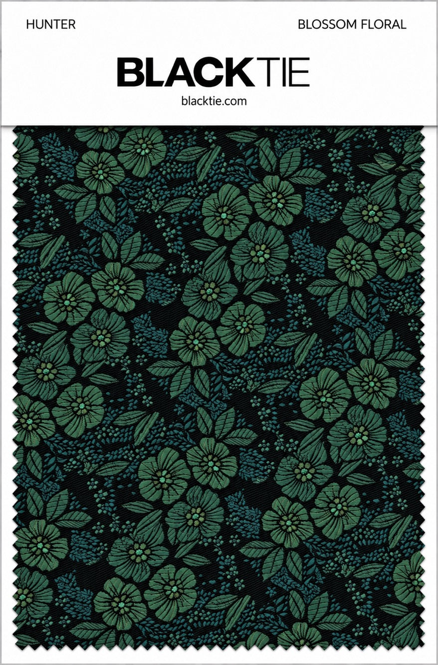 Ted Stanford Hunter Blossom Floral Necktie