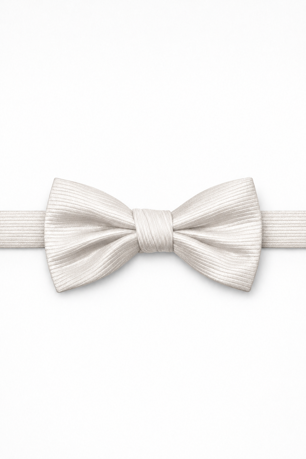 Cristoforo Cardi Pre-Tied Ivory Faille Silk Bow Tie