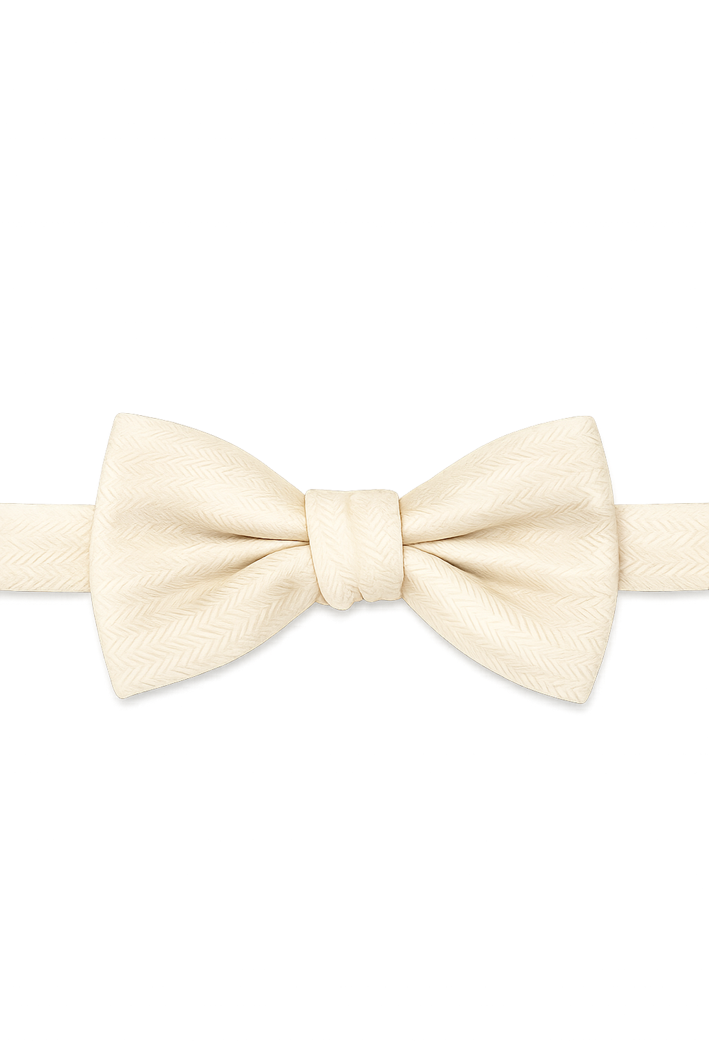 Cardi Ivory Herringbone Bow Tie