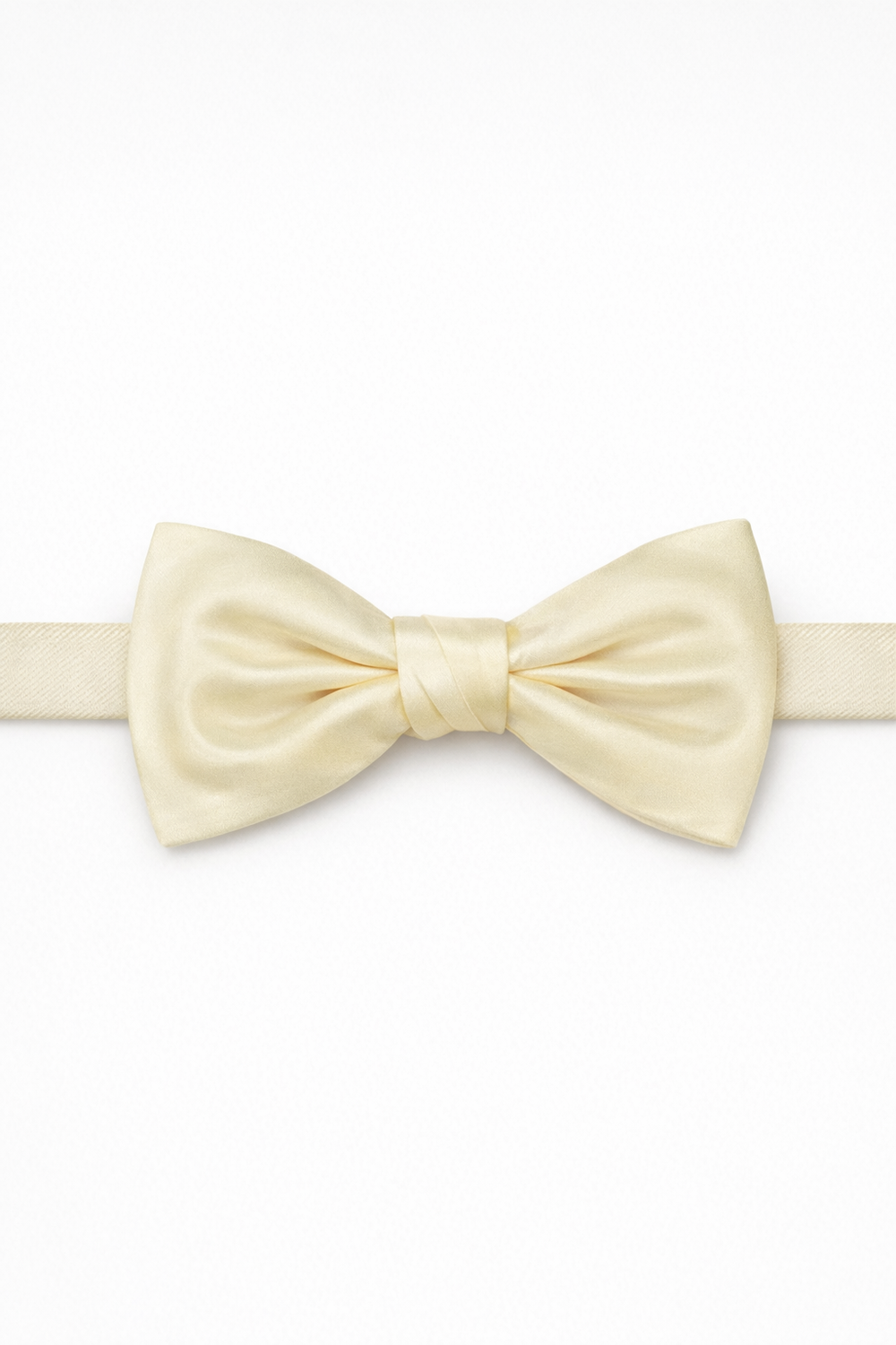Cardi Pre-Tied Ivory Luxury Satin Bow Tie