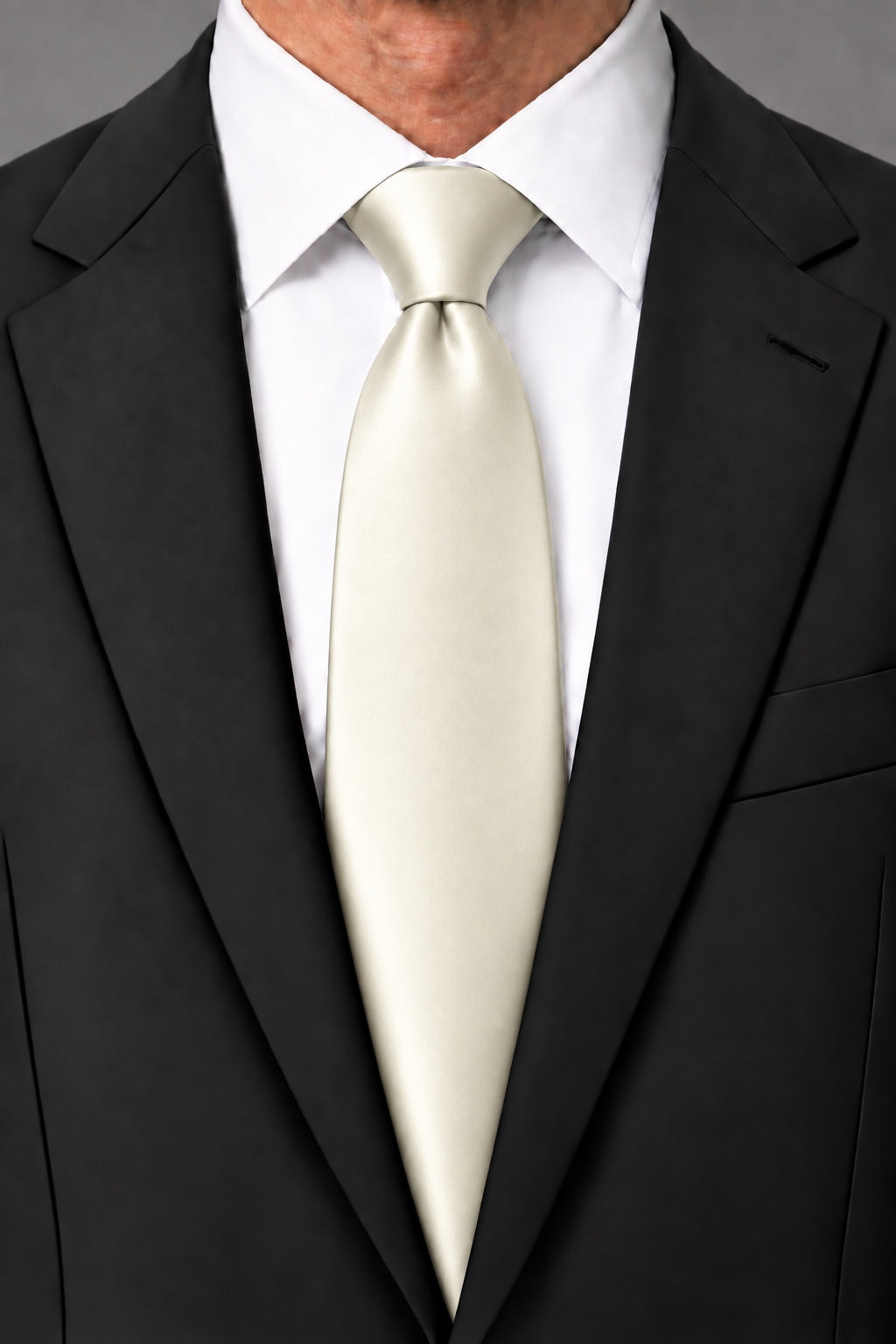Cardi Ivory Luxury Satin Necktie