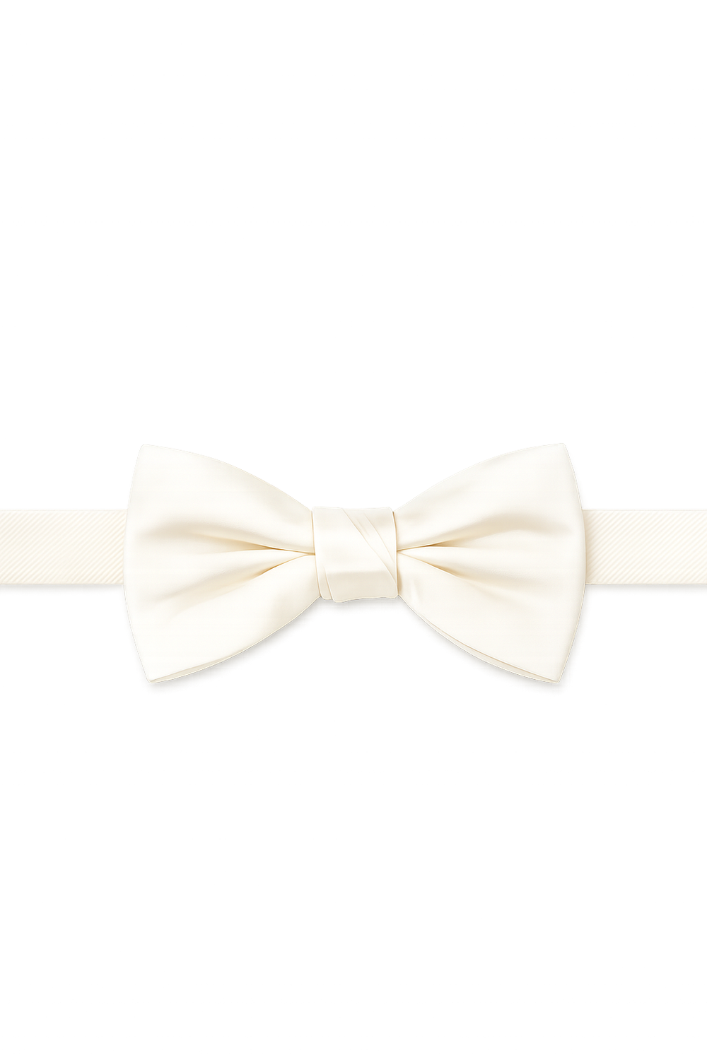 Cristoforo Cardi Pre-Tied Ivory Noble Silk Bow Tie