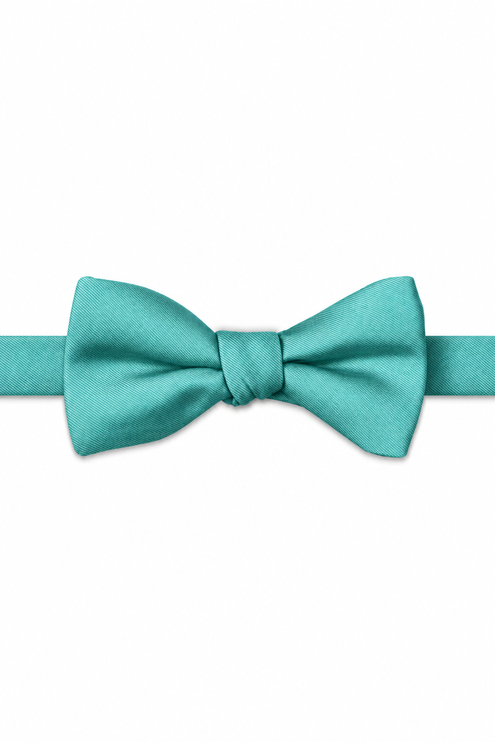 Jade Modern Solid Bow Tie - pre-tied bow tie, front view