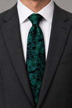 Ted Stanford Jade Blossom Floral Necktie