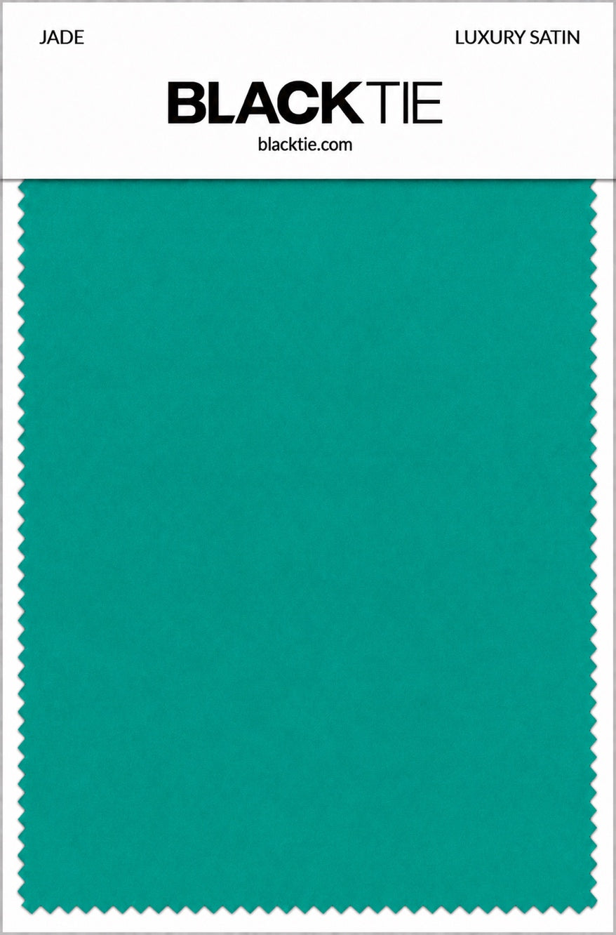 Jade Luxury Satin fabric swatch card