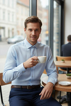 "Jamison" Blue Twill Spread Collar Dress Shirt