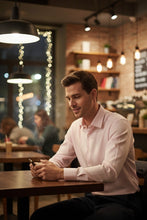 "Jamison" Pink Twill Spread Collar Dress Shirt