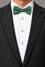 Kelly Modern Solid Bow Tie worn with a charcoal suit and white formal shirt