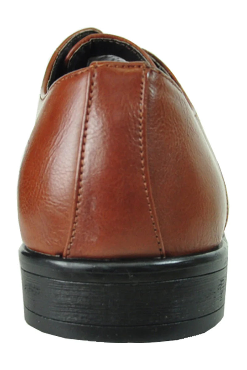 brown tie dress shoes Men's Freeman Dress Shoes Milton Brown Memory Foam Oxford Tie Up Size 9.5M