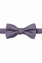Lapis Modern Solid Bow Tie - pre-tied bow tie, front view