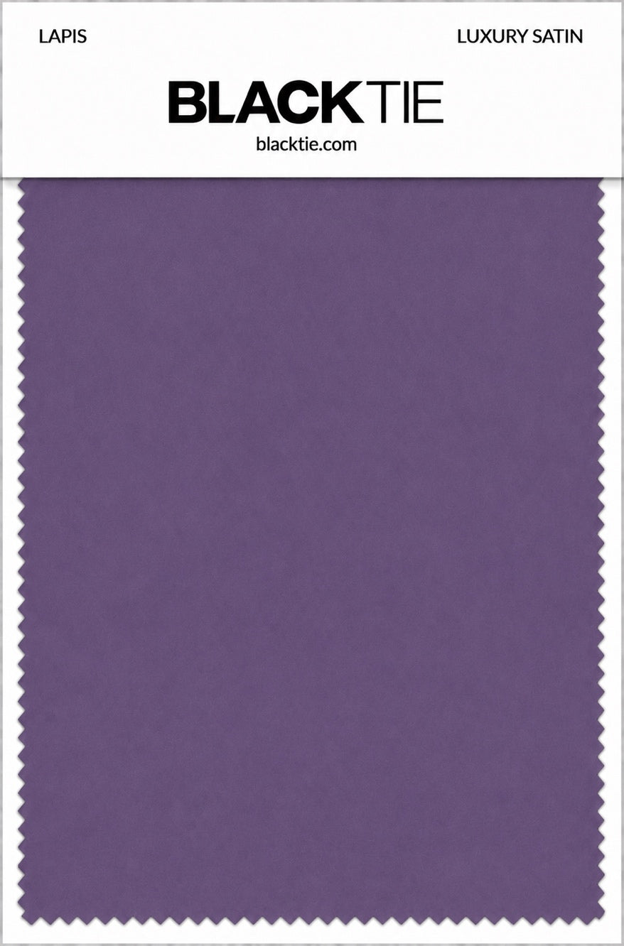 Lapis Luxury Satin fabric swatch card