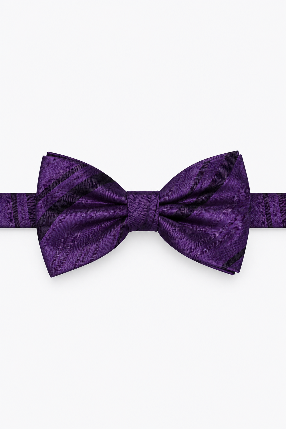 Cardi Pre-Tied Lapis Striped Satin Bow Tie