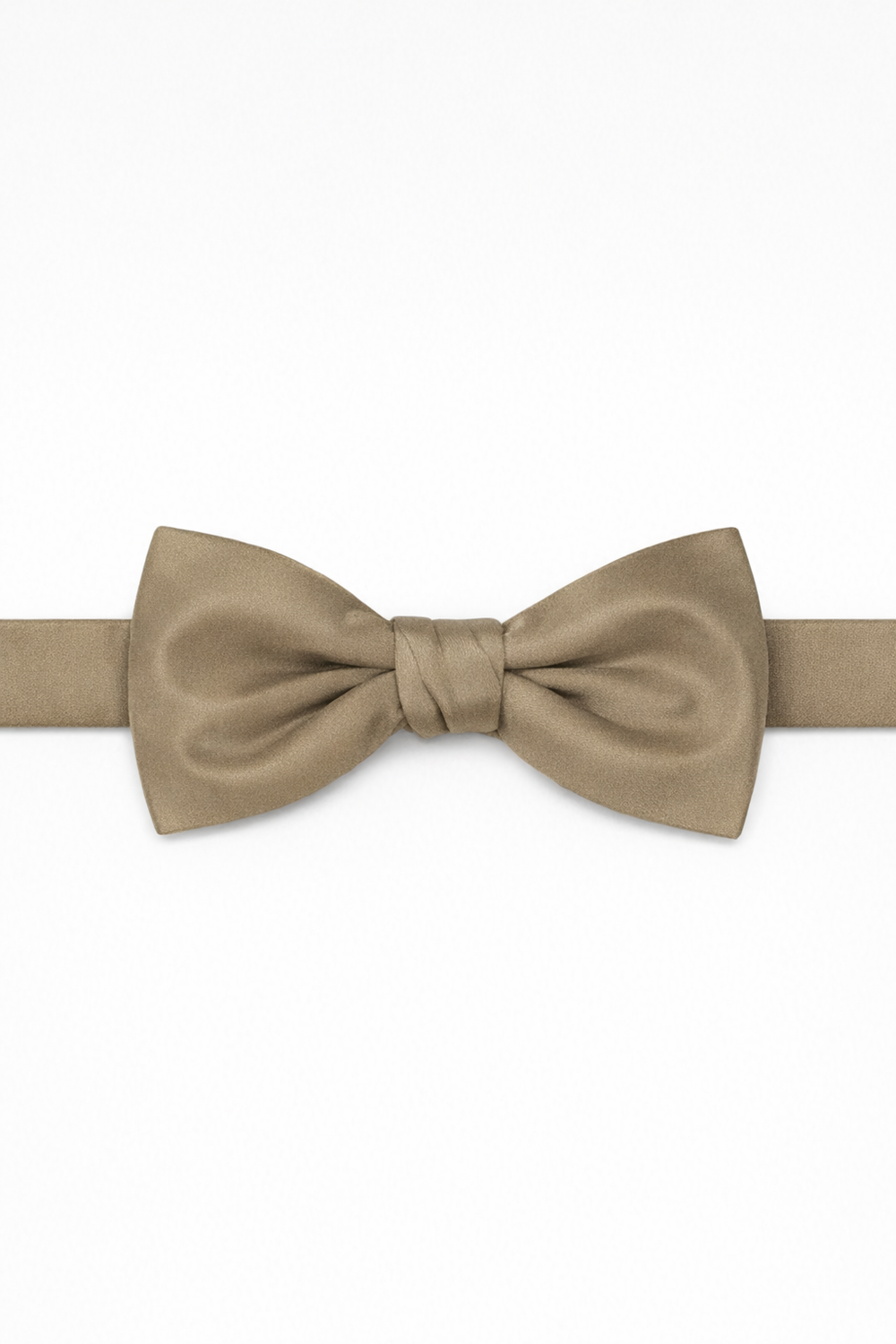 Cardi Pre-Tied Latte Luxury Satin Bow Tie