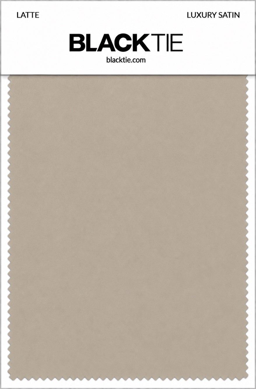 Latte Luxury Satin fabric swatch card