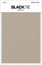 Latte Luxury Satin fabric swatch card