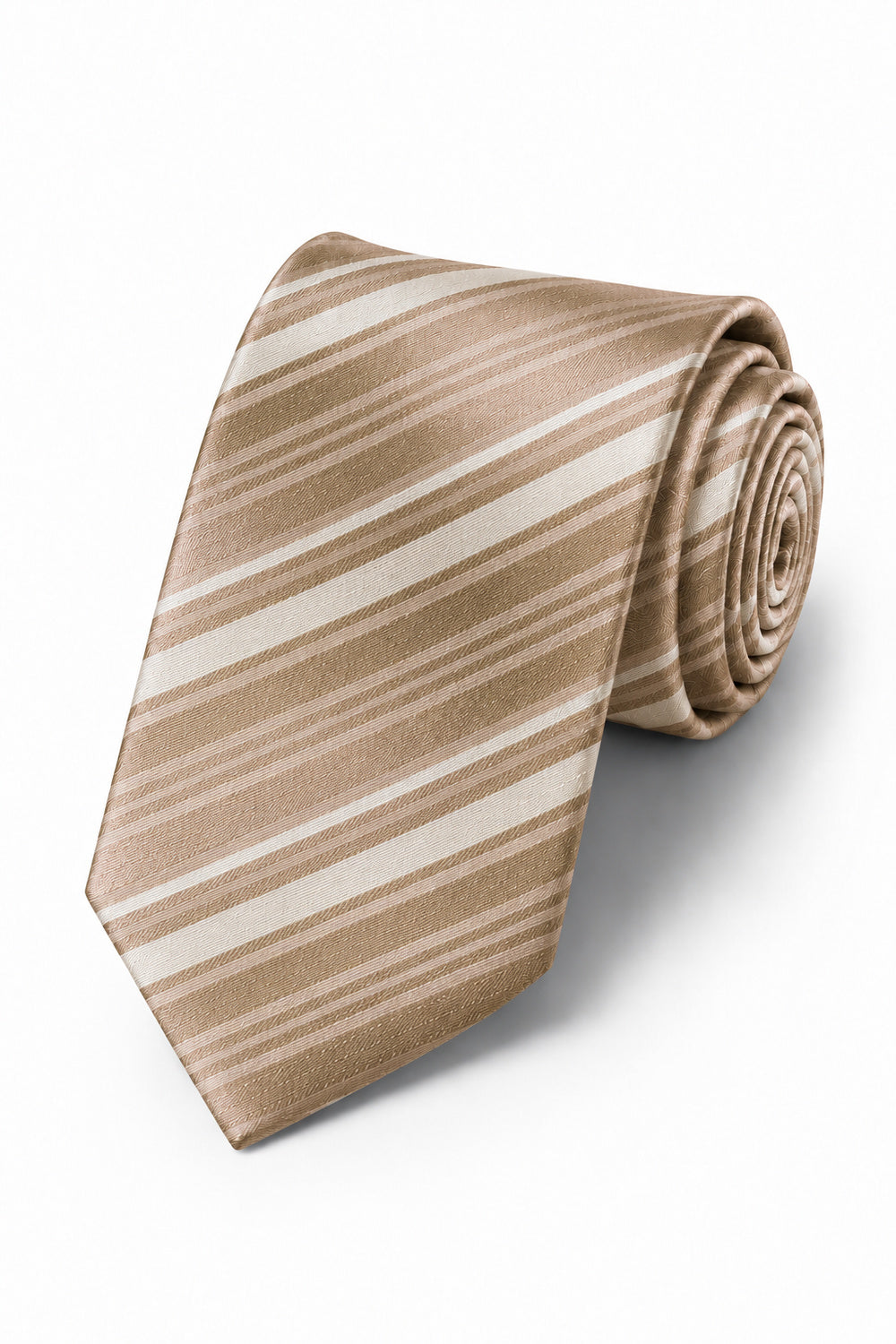 Cardi Latte Striped Satin Necktie
