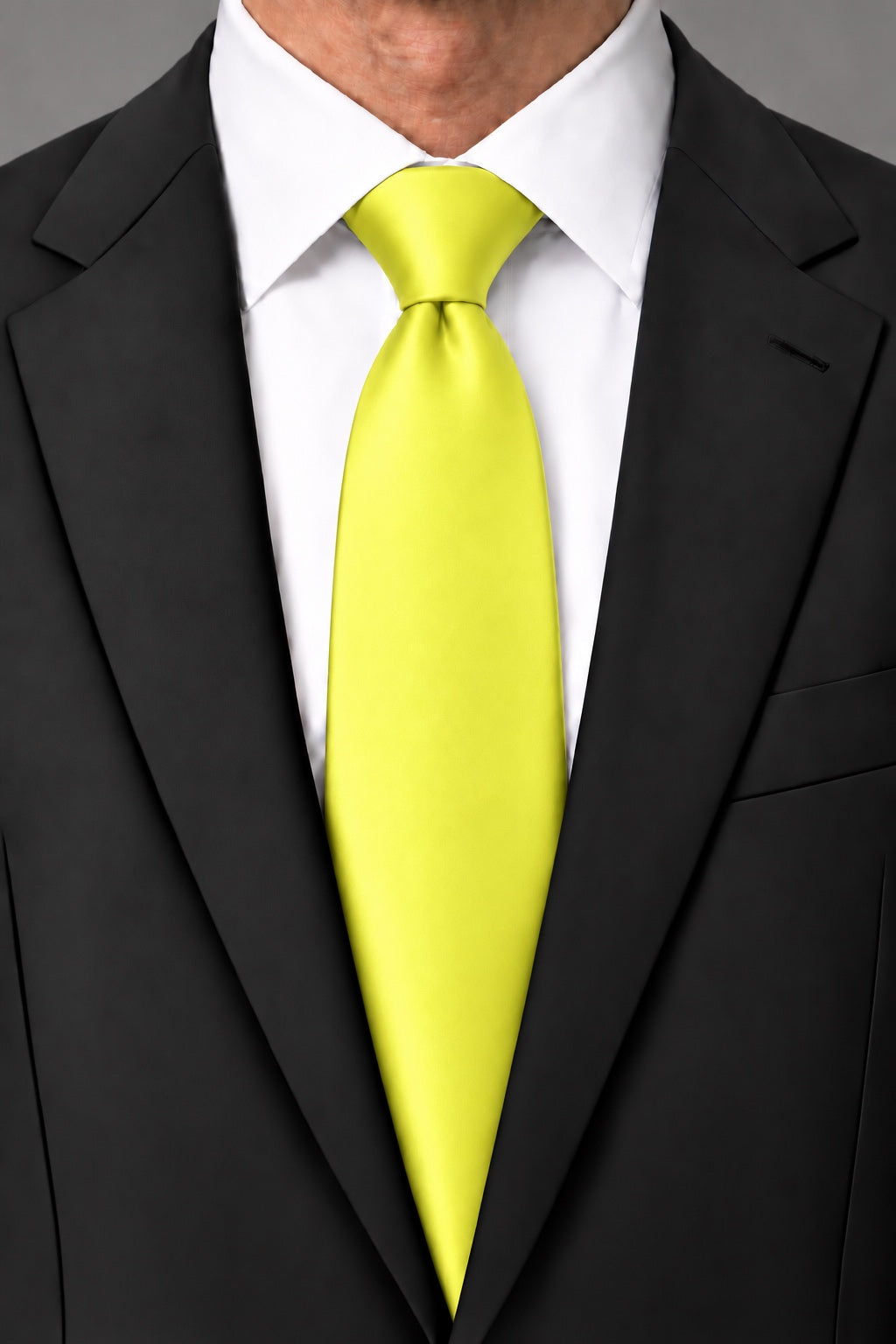 Cardi Lemon Luxury Satin Necktie